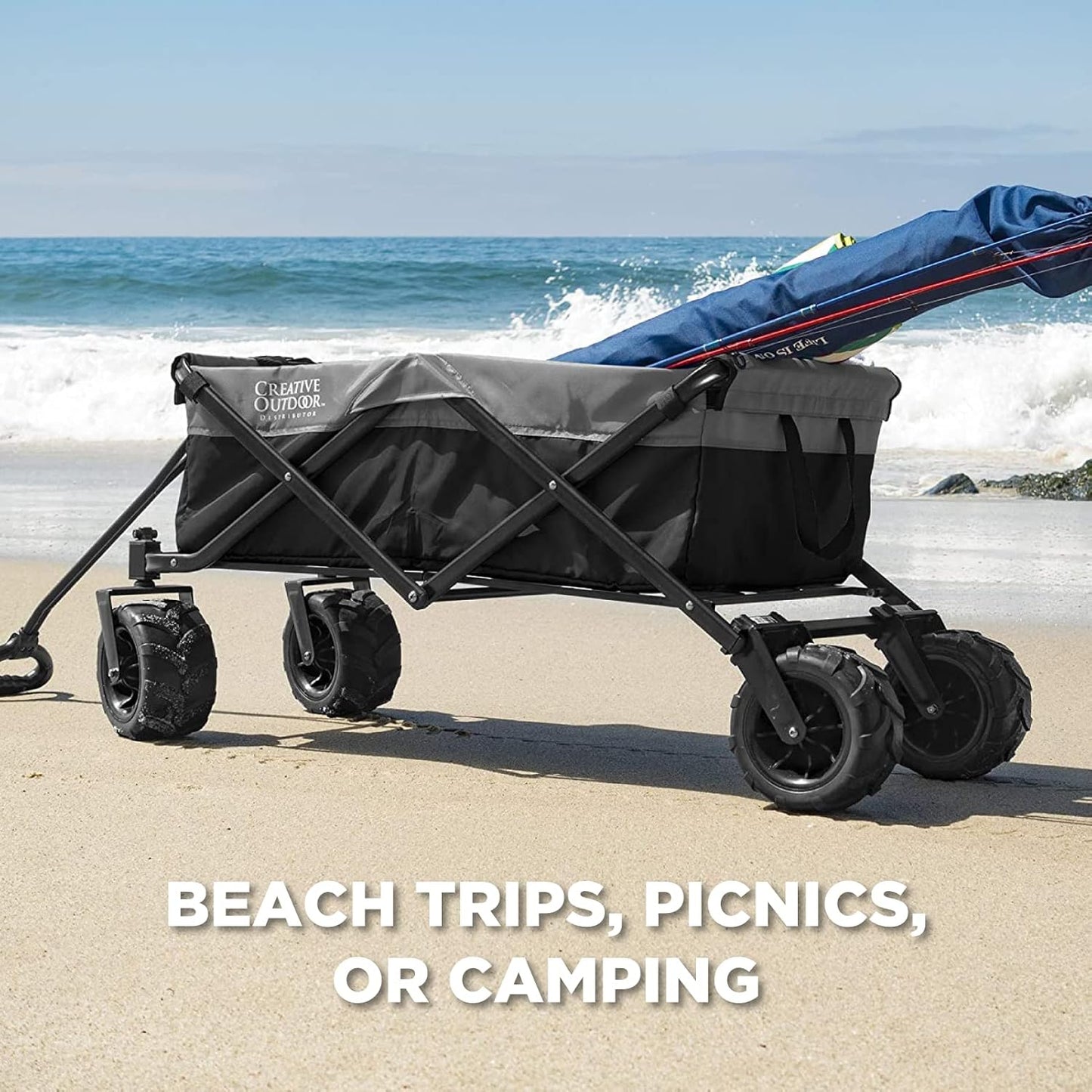 Creative Outdoor Original Folding Wagon All-Terrain Wheels