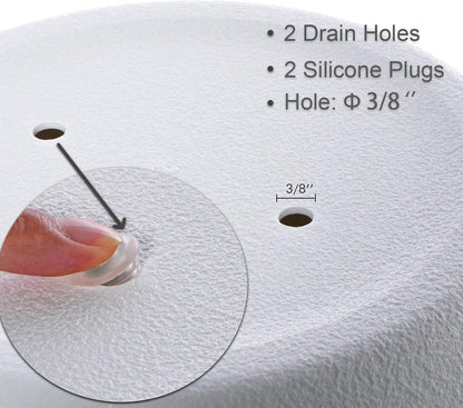 12 Inch 2 Pack Large Hanging Planters for Indoor Outdoor Plants, Plastic Hanging Basket Pots for House Plants Flowers, White