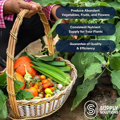 Supply Solutions 16-16-16 Complete Lawn & Garden All Purpose Granular Fertilizer - The Ultimate Plant Food for Lush Greenery & Vibrant Blooms - for All Plants, Vegetables, Fruits, and Berries - 5lbs