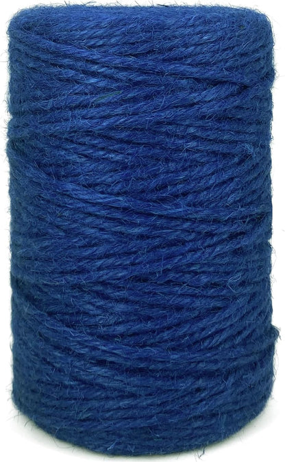 Leecogo Royal Blue 2.5mm Jute Twine 328 Feet Heavy Duty Garden Twine String for Gardening Plant Crafts and Decorative Projects