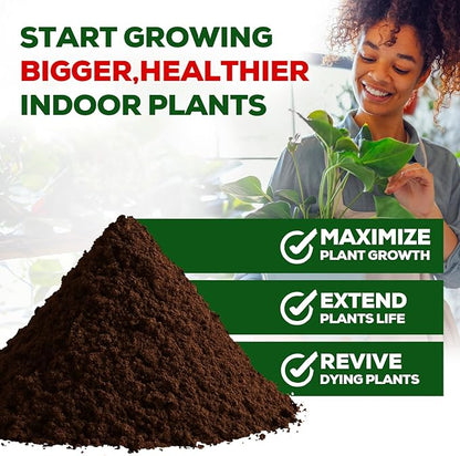 Organic Potting Soil for Indoor Plants. Boost House Plant Growth for Monstera, Fiddle Leaf, Money Tree, Pothos, Snake Plant, Aroid, Flowers, Herbs, Veggies, & More, Smart Grower 3 LB Ready to Plant