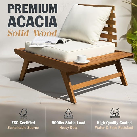 IDZO Armless Club Chairs Design Heavy Duty 400lbs Capacity Elegant Patio Bistro Set 3 Piece Outdoor