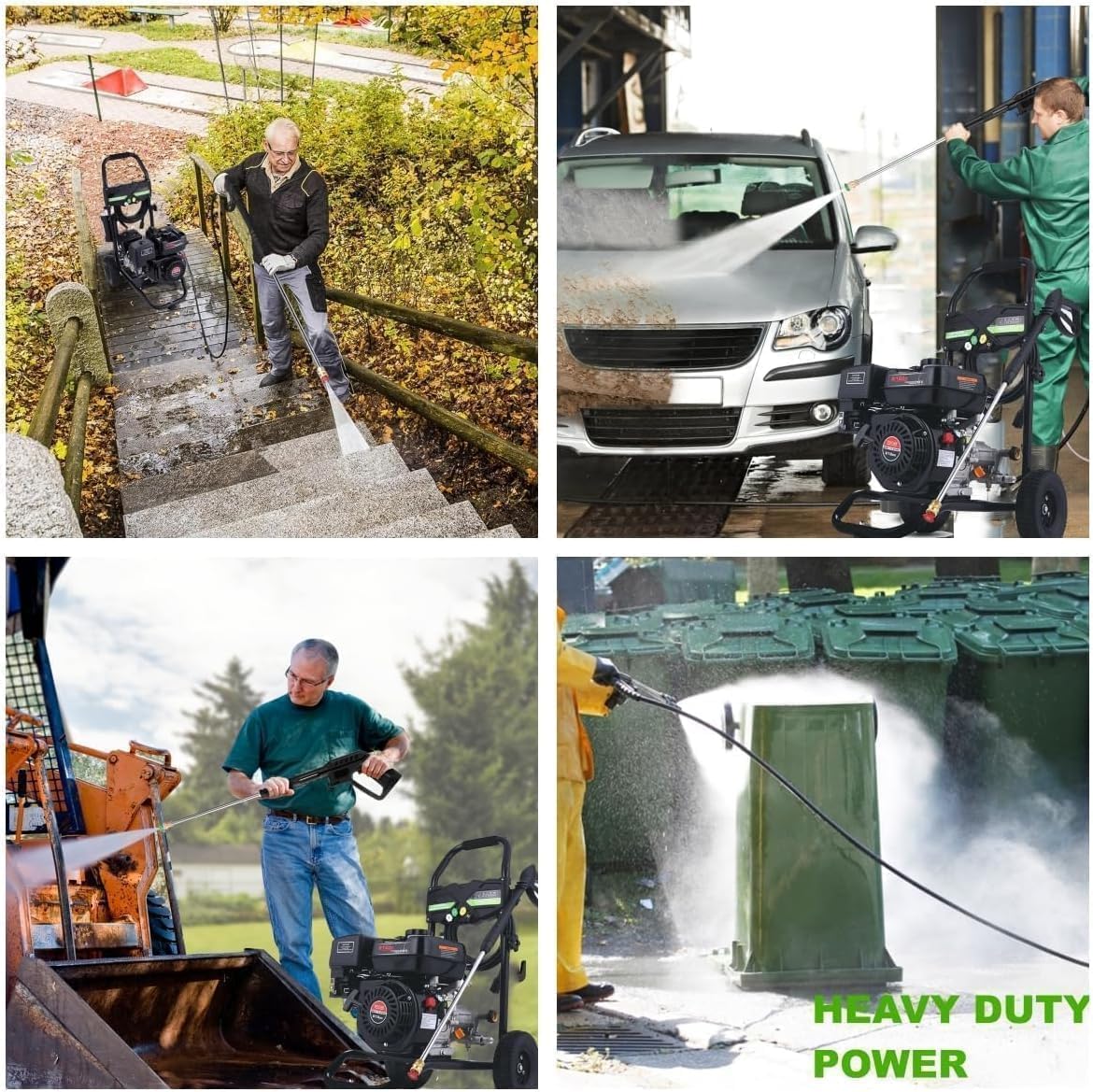 Commercial 4200PSI 4GPM 212CC Gas Pressure Washer, 7.0 HP Professional Gas Power Washer with 5 Nozzles 25FT Hose Foam Bottle for Car Fence Driveway Yard (EPA/CARB/ETL Compliant), Black