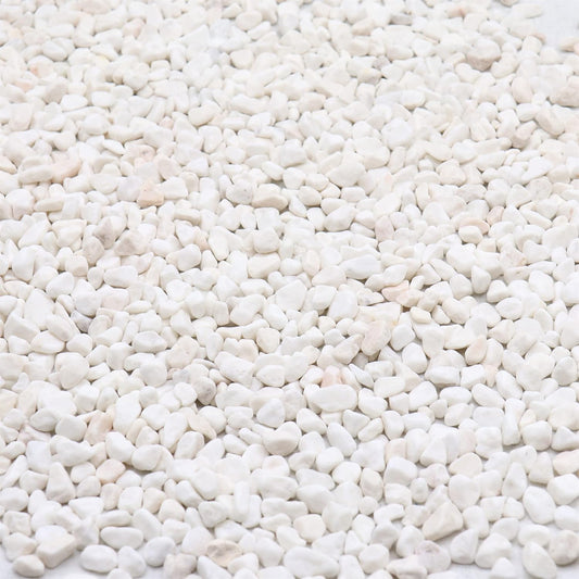 White Rocks. Decorative Pebbles. 1/5 Inch 5 lbs for Garden, Landscaping, Indoor, Vase fillers, Crafting, Succulents, pots, Plants (Mini (0.2 Inch), Tumbled, 5)