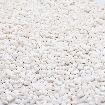 White Rocks. Decorative Pebbles. 1/5 Inch 2 lbs for Garden, Landscaping, Indoor, Vase Fillers, Crafting, Succulents, Pots, Plants (Mini, Tumbled, 2)