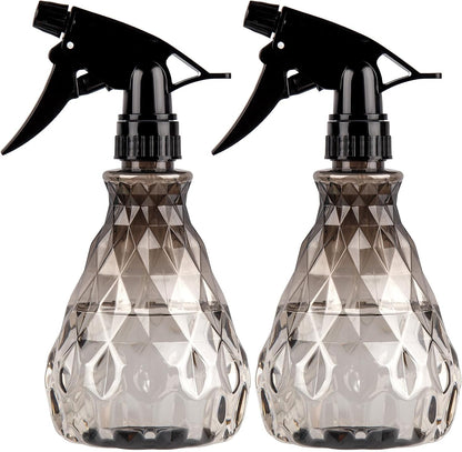 2 Pcs Spray Bottles, 500 ml/17 oz Empty Water Spray Bottles, Plastic Reusable Adjustable Mist Sprayer Squirt Bottles Containers Refillable for Cleaning Solutions, Gardening, Plants (Grey)