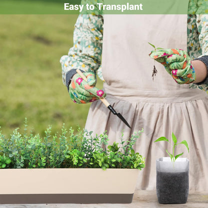 GREANER Biodegradable Seed Nursery Bags - 6.6x7.8 inches, 100PCS Non-Woven Plants Grow Bags for Vegetables, Fabric Seedling Pots Plants Pouch for Flower Fruit Tree, Garden Agricultural Supply