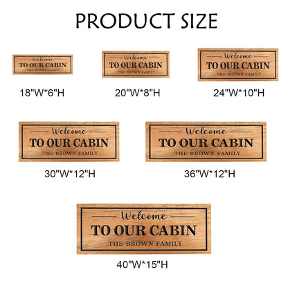 Personalized Carved Cabin Wood Sign Custom Family Name Sign Wood Wall Decor Custom Wood Name Sign Anniversary Housewarming Gift