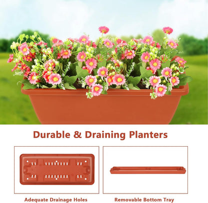 OYEAL Raised Garden Bed 4 Tier Vertical Garden Planter Indoor Outdoor Herb Planter with Legs Elevated Garden Planters for Flowers Vegetables Plants, Brick Red