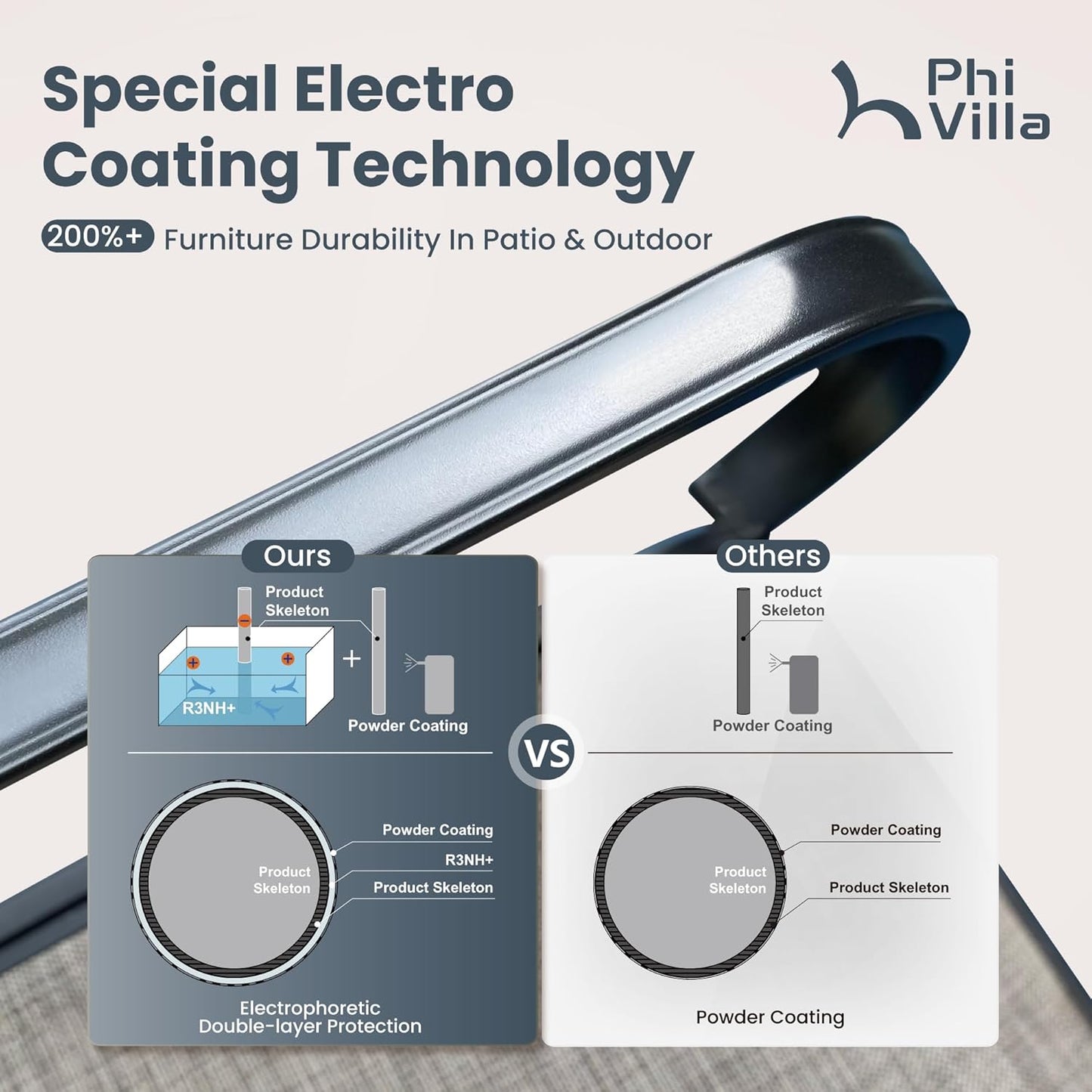 PHI VILLA Patio Swivel Dining Chairs Set of 4 Outdoor Metal Chair with Textilene Mesh Fabric, Patio Gentle Rocker Chair, Black Frame for Deck Garden