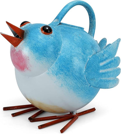 Metal Cute Bird Watering Can for Indoor/Outdoor Plants,Garden Functional Small Watering Can Decor, Decorative Watering Kettle Planter for House Plant Garden Flower,Kids 1.8L 1/2 Gallon Watering Pot,