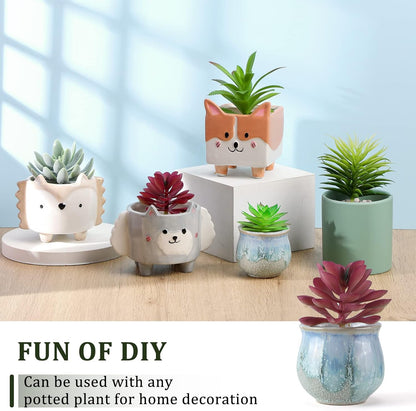 Therwen 32 Pcs Summer Artificial Succulents Plants Fake Realistic Faux Succulents Fake Plant Artificial Plant Home Decor for Outdoor Indoor Garden Office Summer Decorations