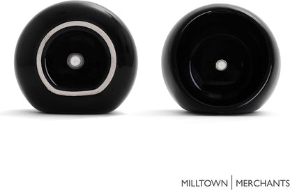 Milltown Merchants Succulent Planters - Wall Vases - White Ceramic Mounted Pots - Succulent Pots, Hanging Vases for Living Wall (1 Pack/Modern/Black)