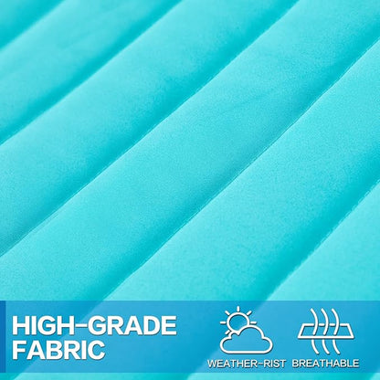 PNAEUT Double Hammock with Stand for Outside, Rope Hammocks with Polyester Pad 2 Person, 12ft Heavy Duty Stand, Extra Pillow, Storage Sidebag, Max 475 lbs Capacity (Lake)