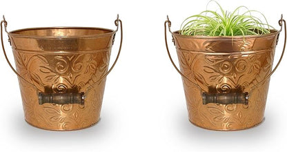 Headwind Vintage Collection - Floral New Penny Planter with Handles – 12 Inch Flower Pots Decorative Plant Indoor – Plant Pots Indoor with Drainage by Robert Allen