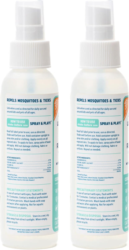 Wondercide - Mosquito, Tick, and Insect Repellent with Natural Essential Oils - DEET-Free Bug Spray and Killer - Safe for Family - Cedarwood 2-Pack of 4 oz Bottle