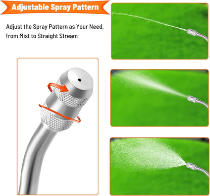 2 Pack 29 Inch Spray Wand, Brass Barb Match 1/4" & 3/8" Sprayer Wand Hoses, Adjustable Nozzle Stainless Steel Sprayer Wand with Shut off Valve for Weed Garden Car Wash