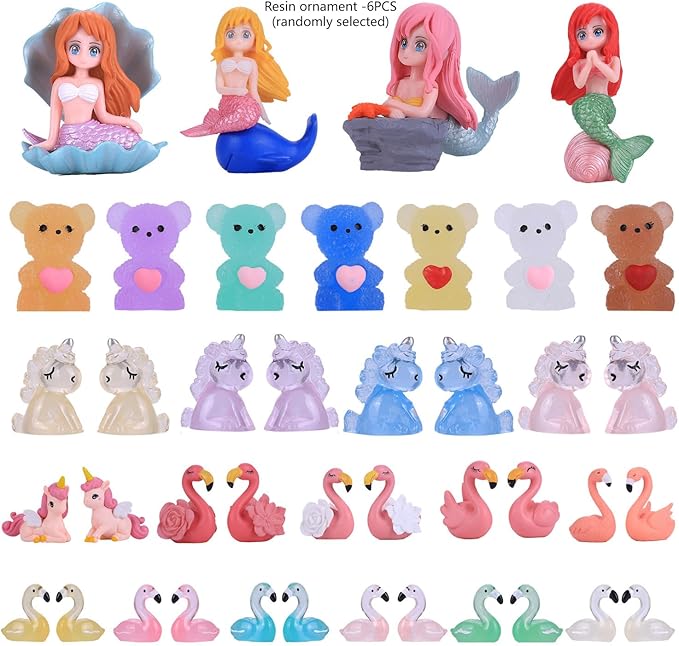 AIPRIDY 252 Pcs DIY Fairy Wand Garden Stakes Kit,Multiple Color Scheme European Beads Crystal Diamond Tops and 12 or 10 Inch Threaded Rods,Stainless Steel Stakes with Diamond Toppe(Fairy Tale)