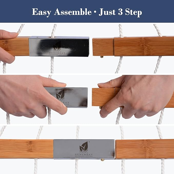 SUNCREAT Hammocks Hanging Tree Hammock for Outdoor, Large Replacement Hammock for Stand, Navy Blue