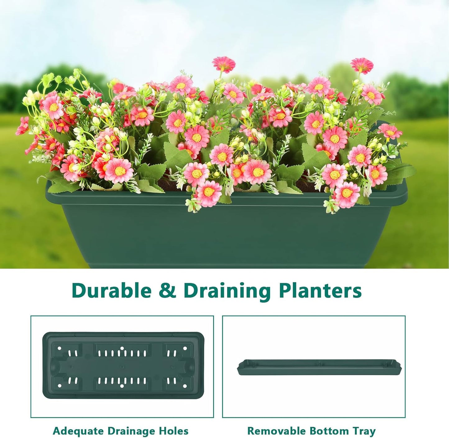 OYEAL Raised Garden Bed 4 Tier Vertical Garden Planters Indoor Outdoor Raised Planter Box with Legs Elevated Herb Garden Planter for Flowers Vegetables Plants, Green