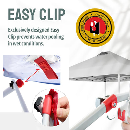 CROWN SHADES 10x10 Pop Up Canopy with 1 Side Wall - Beach Tent with One Push Setup - Outdoor Sun Shade for Events, Parties, Camping - Gazebo with STO-N-Go Cover Bag (Green)