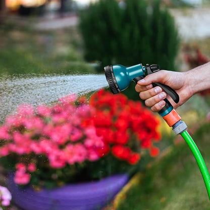 Garden Hose Nozzle Sprayer 10 Watering Patterns Spray Nozzles Heavy Duty Hose Head Lightweight Hose Attachment Blue
