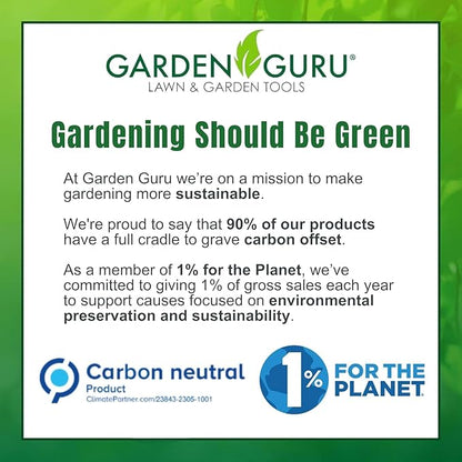 Garden Guru Indestructible Titanium Garden Clippers - Professional Bypass Hand Pruner Pruning Shear with Comfort Grip Handles for Gardening, Trimming, and Yard Work - Hardened Steel & Titanium Blade