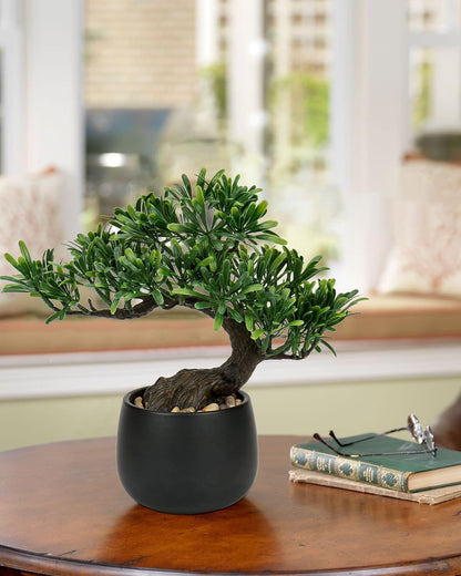 Artificial Bonsai Tree Juniper Faux Plants Indoor Fake Plants Decor with Ceramic Pots for Home Table Office Desk Bathroom Shelf Bedroom Living Room Farmhouse Decorations