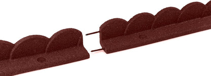 Playsafer L Shaped Flexible Rubber Scalloped Edger for Lawns Landscaping and Playground | Easy No Dig Installation| 4' Long (4, Red)