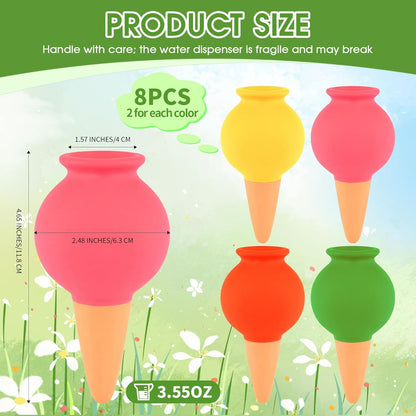 8Pcs Terracotta Plant Watering,Self Watering Spikes Self Watering Planter Insert,Ceramic Automatic Watering Water Seepage Device Suitable for Garden Decoration Plant Accessories