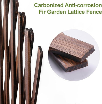 Expandable Garden Trellis, 38" x 89" Large Wooden Lattice Fence Wall Panel Lattice Trellis for Climbing Plants Outdoor Ivy Vine Rose Clematis for Garden Patio Room Decor (1)