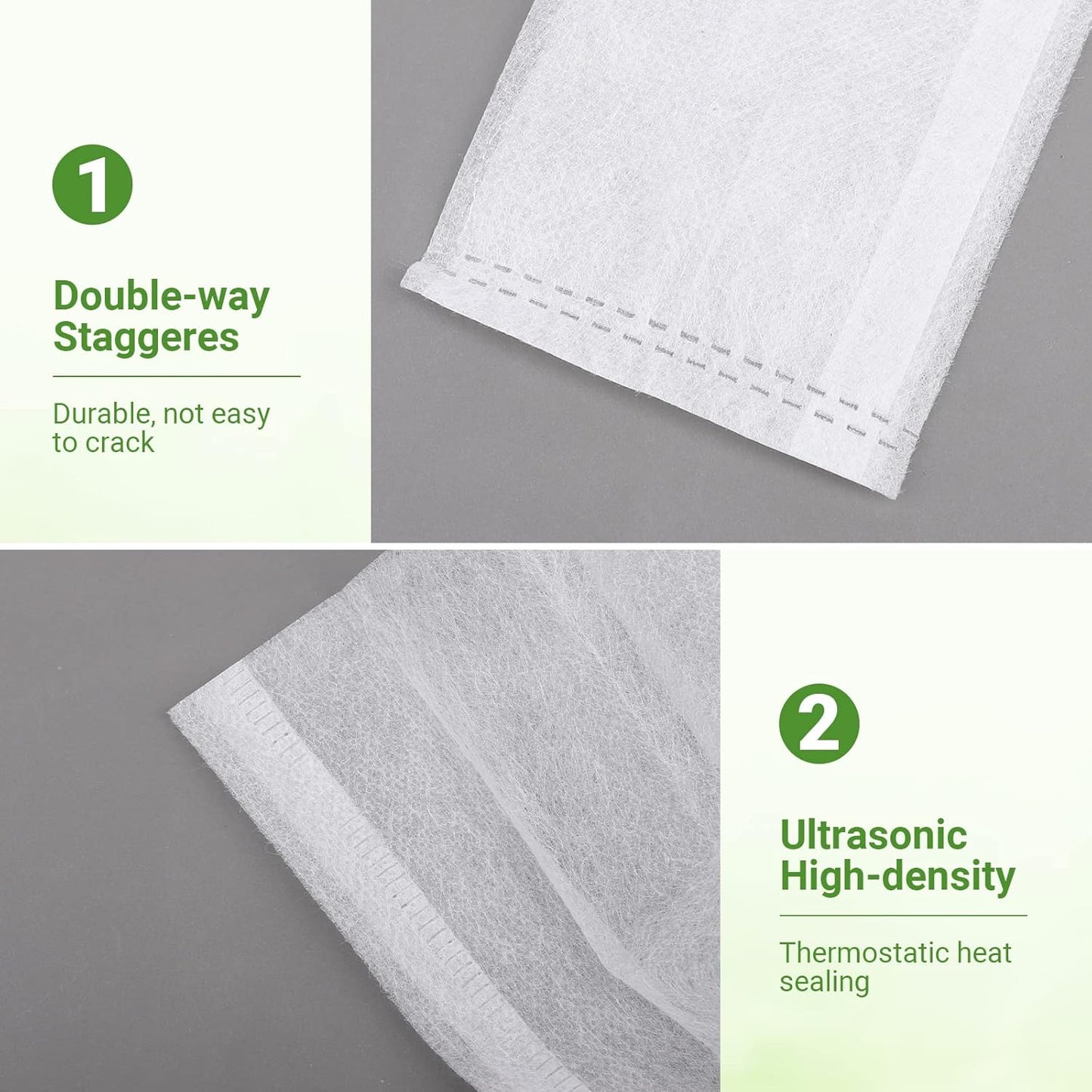 GREANER 200 PCS Nursery Bags, 5.5"x6.3" Non-Woven Fabric Seedling Bags Biodegradable for Home Garden Supply, Tree, Flower, Vegetable, Nursery Pots Container Plants Pouch