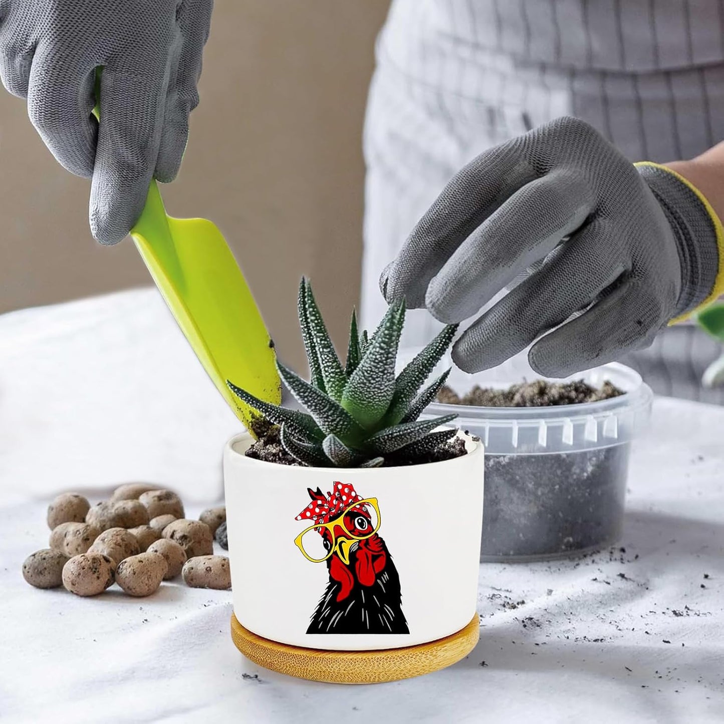 Window Garden Rooster Planter Pots,Rooster Gifts for Women/Men/Housewarming/Wedding/Festival Birthday Gifts Planter Pots,Outdoors/Indoors,Window Decor,Garden Decor,Yard Decor,Home Decor,Office