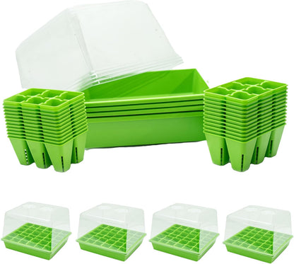 Bootstrap Farmer Countertop Seed Starter Kit in Green, Reusable 1010 Tray Bundle with Inserts and Humidity Dome