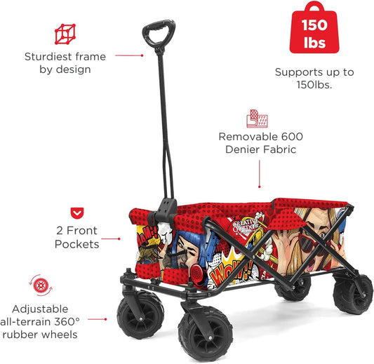 Creative Outdoor Original Folding Wagon All-Terrain Wheels