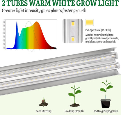 [Upgraded 1020 Size] Soligt Seed Starter Kit with Grow Light and Heat Mat - Strong Seed Starter Tray, 7" Humidity Dome and Grow Light Stand for Seed Starting, Seedling Germinating & Plant Propagating