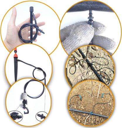 100ft 1/4 inch Drip Irrigation Tubing, Blank Distribution Line Water Hose Garden Watering Tube for Garden Irrigation System