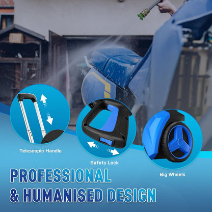 Pressure Washer with 4 Quick Connect Nozzles,Inlet Hose & Filter, Foam Cannon for Cars/Fences/Driveways Cleaning