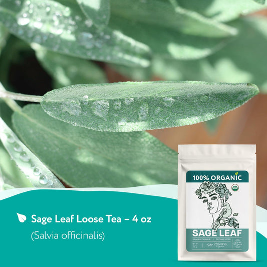 Super Value Pack 5 LB - Organic Sage Leaf (Salvia officinalis) – Loose Dried Leaves – Edible Grade for Tea, Seasoning & Herbal Uses