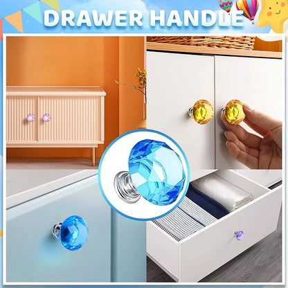 AIPRIDY DIY Fairy Wand Garden Beads Stakes Wands Kit,Multiple Color Scheme European Beads Crystal Diamond Tops and 12 or 10 Inch Threaded Rods,Stainless Steel Stakes with Diamond Toppe(Six Color)