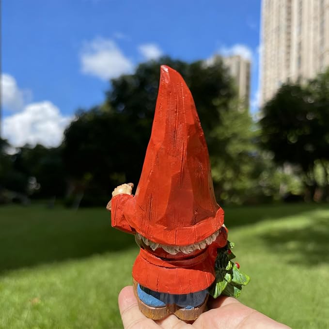 6.4-inch Christmas gnome Ornament, Cute gnome Statue, Suitable for Indoor and Outdoor use, Home Balcony, Garden, Lawn, and a for Christmas, Thanksgiving, Mother's Day, and Birthdays