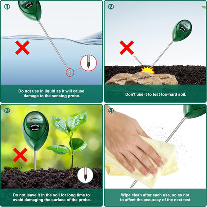 SZHLUX Moisture Meter Water Monitor Soil Hygrometer Sensor Care, Lawn, Farm, Indoor & Outdoor. (Plant Gifts for Gardeners), 10.23inch, Green