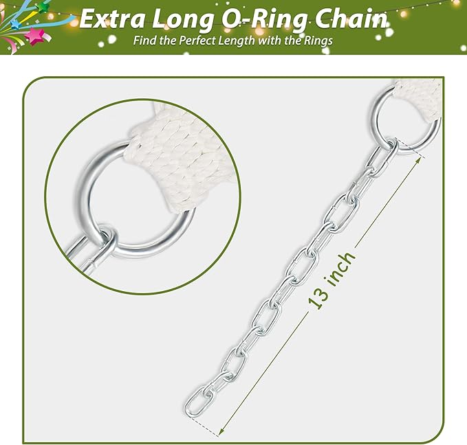 Double Hammock, 11 FT Quilted Fabric 2 Person Hammock for Outside with Pillow, Folding Curved Spreader Bar, Chains, Carrying Bag, Indoor Outdoor, 450 IB Capacity, Aqua Green