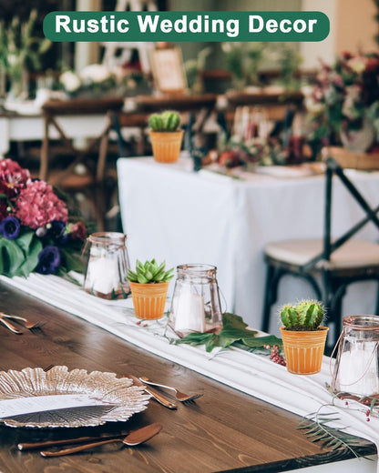 vensovo 4 Inch Orange Metal Rustic Flower Pots - 6Pcs Small Galvanized Planters with Drainage Hole and Rubber Plug, Rustproof Metal Bucket Plant Pots Farmhouse Vintage Style for Decor