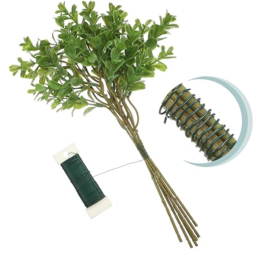 Ripeng 6 Rolls 112 Yards Floral Flexible Paddle Wire for Crafts Christmas Wreaths Tree 22 Gauge Floral Bind Wire Garland and Flower Arrangements DIY Craft(Green)