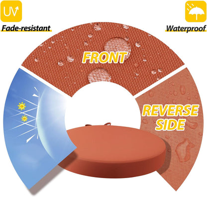 AAAAAcessories Outdoor Seat Cushions for Chairs, Waterproof, Fade-Resistant Patio Furniture Replacement Cushions, 15" x 15" x 2", Set of 2, Rust