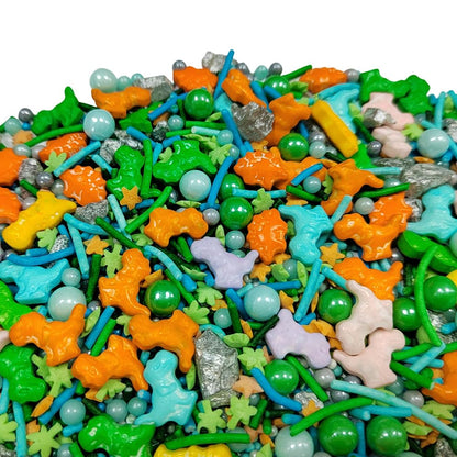 Homankit Dinosaur Sprinkles for Cake Decorating Edible Pearl Sugar Sprinkle for Baking Cake Cupcake Toppers Cookie Decorations Kids Birthday Theme Party Supplies