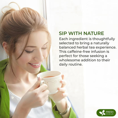 FreshDrinkUS, Premium 30 Tea Bags Glucose Functional Tea – Herbal Blend with Gymnema, Cinnamon, Bitter Melon, Tulsi & More –– Caffeine-Free. Sugar-Free. Gluten-Free. Vegan