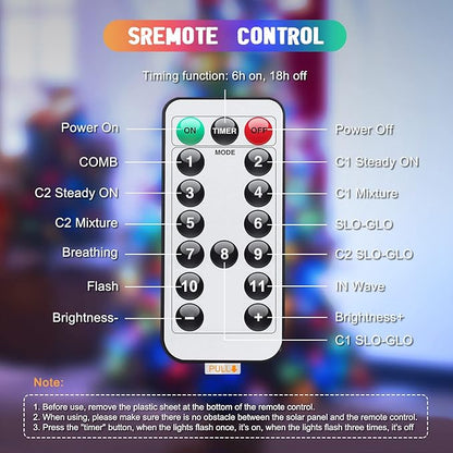 JMEXSUSS 2 Pack White and Multicolor Solar Christmas Lights, Total 400 LED 151FT Color Changing Solar String Lights Outdoor Waterproof for Outside Yard Tree Christmas Decorations