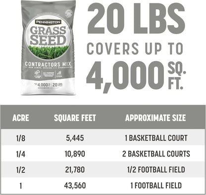Pennington Contractors Grass Seed Mix Central 20 lb